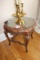 (2) Wooden Glass Top Decorative Side Table