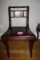 Walnut Leather Bottom Side Chair