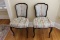 Pair Upholstered Wooden Frame Side Chairs