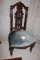 Wooden Chippendale Side Chair Upholstered Bottom