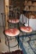 (3) Metal Frame Cushion Bottom Bar Stools