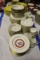 (61) Pieces Mikasa Bone China Hunter Pattern, Plates, Saucers, Blows, Cups,