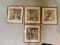 (4) Victorian Framed Prints, 17 1/2