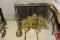 Brass Fireplace Screen, Fan Type, Tools, End Irons