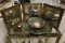 Decorative Mirror Centerpieces, Chrome and Brass Accent Glass Top 3-Tier Sh