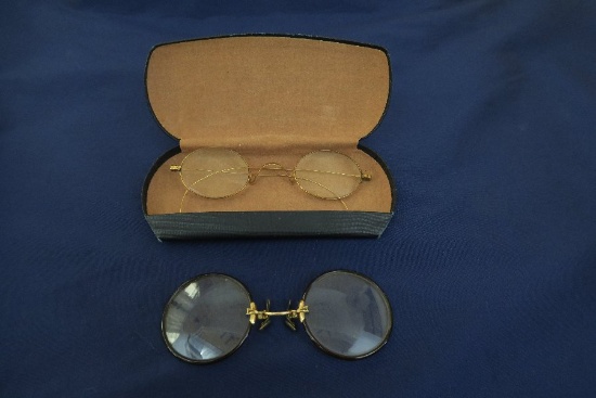 (2) Pair Men's Antique Glasses
