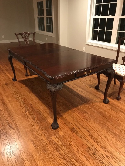 Chippendale Style Mahogany Dining Room Table