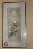Pair Oriental Framed Floral Prints, 41