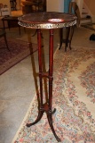 Walnut and Brass Plant Stand