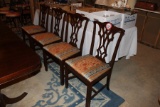(8) Mahogany Cushion Bottom Side Chairs