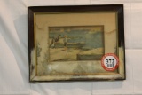 Vintage Decorative Framed Print, 14 1/2