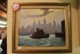 Framed Oil on Canvas Signed A. Nundsen, 21