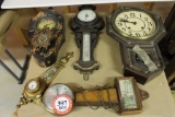 (6) Antique Wall Clocks