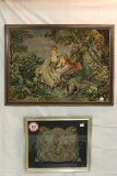 (2) Framed Needlepoint , 38