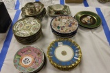 (11) Rose Medallion Plates, (4) Bowls, Cup & Saucer, Various Oriental theme