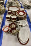 (33) Pieces Alka Bavaria China, Cups, Salad Plates, Saucers, Bowls, Creamer