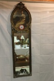 Victorian Style Mirror Hand Painted, Small Framed Mirror, 58