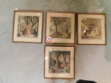 (4) Victorian Framed Prints, 17 1/2