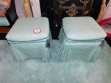 (2) Upholstered Ottomans/Foot Stools