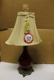 Decorative Table Lamp, Glass and Brass