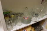 Clear Glass Plates, Tea Dispensers, Bottles, etc.