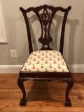 (8) Matching Chippendale Style Dining Table Side Chairs (2) with Arms