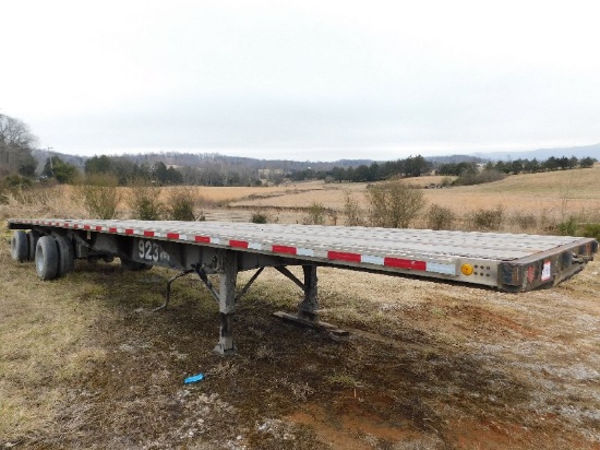1995 Utility Flatbed Trailer 48' X 96", Aluminum Bed, Steel Frame, spread a