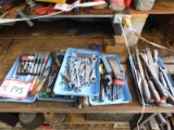 Contents of (5) trays various hand tools, screw drivers, nut drivers, allen
