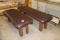 (2) Padded Upholstered Tables