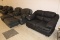 Microfiber Love Seat, (2) Microfiber Side Arm Chairs, w/ottomans