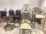 Various style chairs 2 tables etc