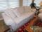 Damask Upholstered Sofa and Oversized Chair w/ Ottoman
