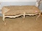 Painted Wooden Framed Woven Bottom Bench