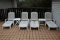 (4) PVC Pool Side Lounge Chairs w/ (2) Side Tables