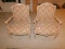(2) Wooden Framed Upholstered  Bottom and Back Accent Chairs