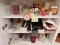 Contents of Cabinet, Various Candles, Candle Holders, Bells, Etc.