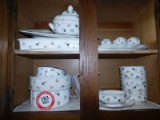 Contents of Cabinet, Velroy & Boch Bowls, Cups, Platters, Etc.