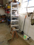 Werner Aluminum 6FT Step Ladder, Wooden 2FT Step Ladder, Step Stool, Magnet
