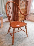 Oak Spindle Back Wooden Arm Chair