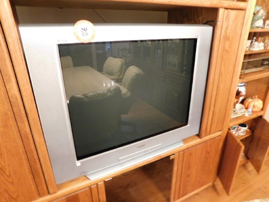 Sony Trinitron 36" Color TV w/ Panasonic AM/FM Stereo Tuner and (2) Speaker