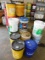 Mineral Spirits, Gear Lube, Open Containers Of Various Oils, Lubricates, Et