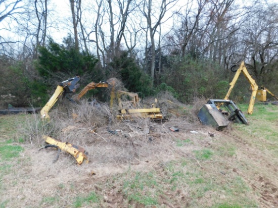 Various Alamo Booms, Mowers, Parts, Pieces, Etc