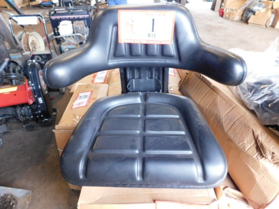 Waffle Type New Tractor Seat Assembly, Black