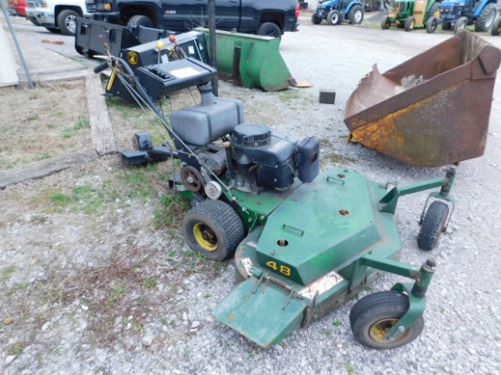 John Deere 48" Zero Turn Walk Behind Mower, 12.5" HP w/ Velky Stand On Bugg