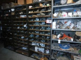Contents of (4) Sections of Shelving, Various Hyd Fittings, V-Belts, Etc