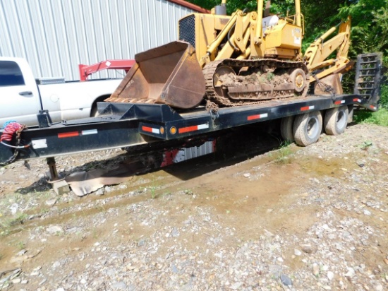 1985 20 Ton Dual Tandem Equipment Trailer, 18' Deck w/ Beavertail