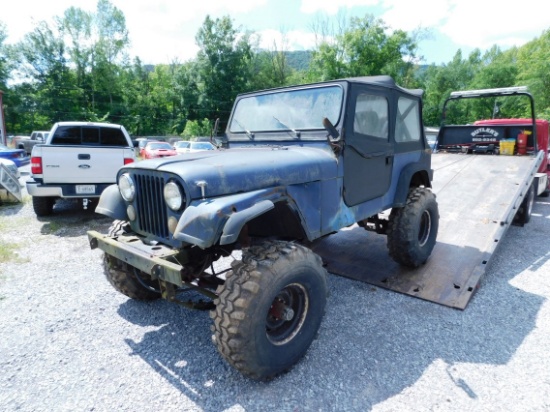 1985 Jeep CJ7, 4WD, 6 Cyl. Std. Trans. Soft Top, Blue, VIN 1JCUF87E0FT17396