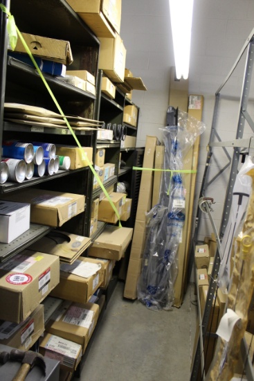 Contents of (3) Sections Shelving & Floor In Front, Various Ford Body Parts