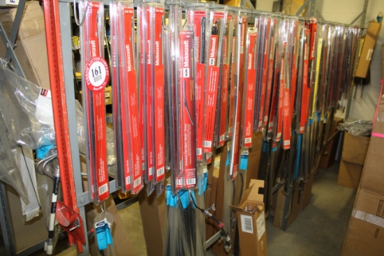 (1) Section of Shelving and Contents, Fuel Filler Necks, Dip Sticks, Shafts