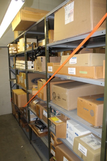 Contents of (4) Sections of Shelving (Both Sides) Tail Lights, Lamps, Headl